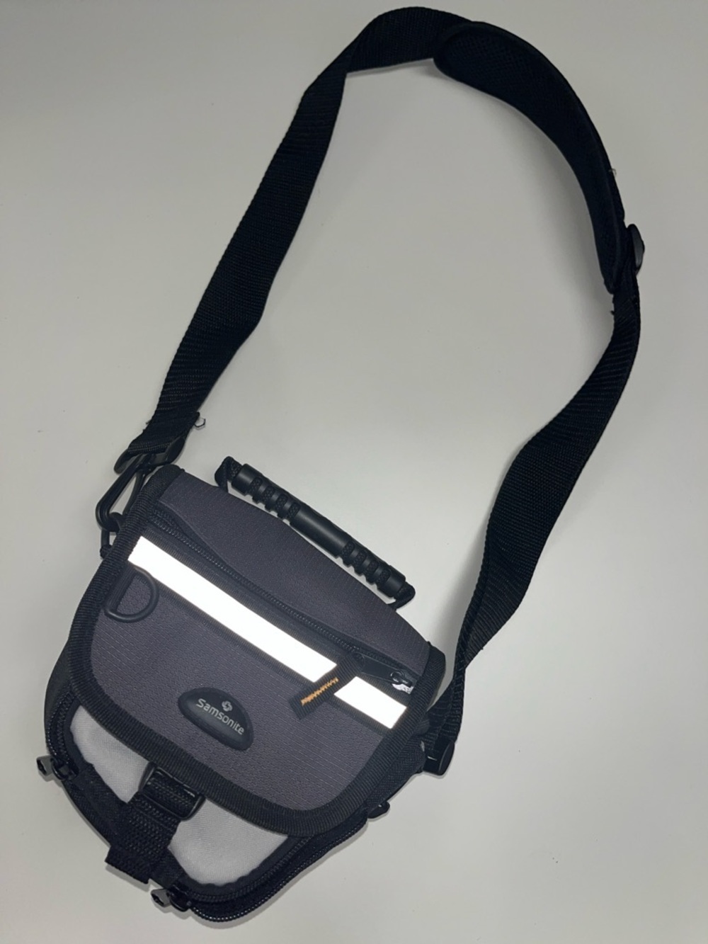 Samsonite Black and Gray Camera Crossbody Bag